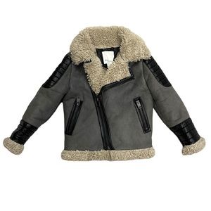 Diesel Sherpa Lined Rider Jacket Sz 4